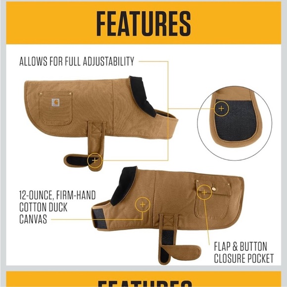 Carhartt Firm Duck Insulated Dog Chore Coat - Picture 8 of 9